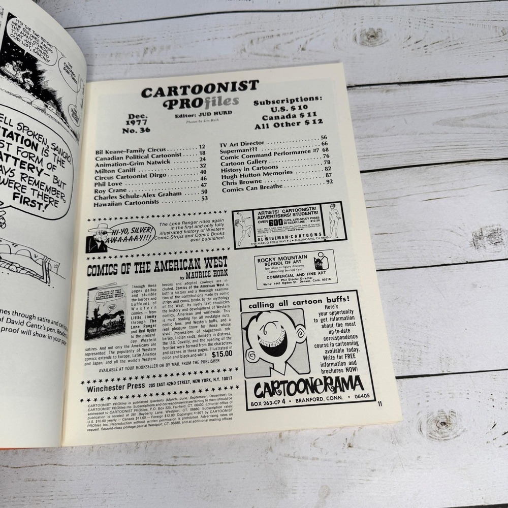 Cartoonist PROfiles No. 36 Dec 1977 Rembrandt Animator Schultz Disney Circus VTG - Picture 3 of 6